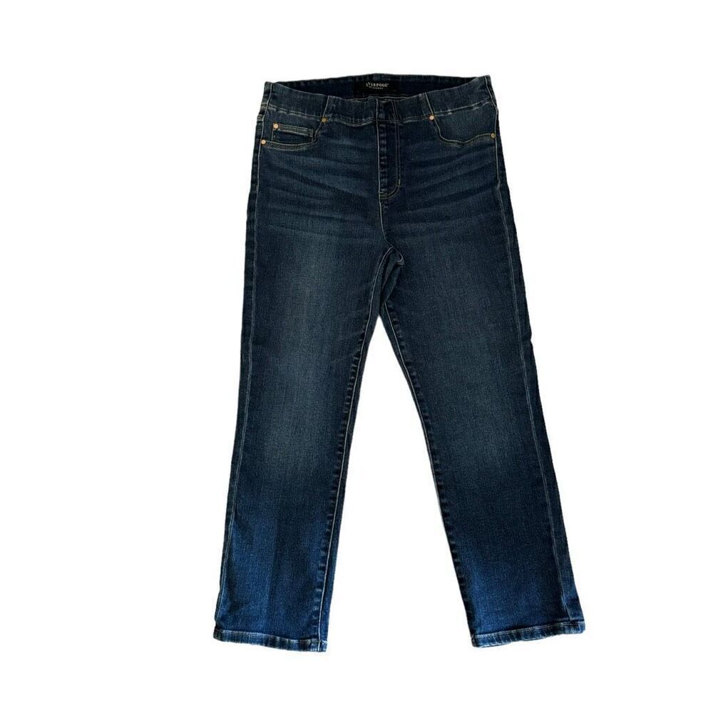 Liverpool High Rise Y2K Ankle Soft Blue Pull On Faux Pockets SZ 8/29